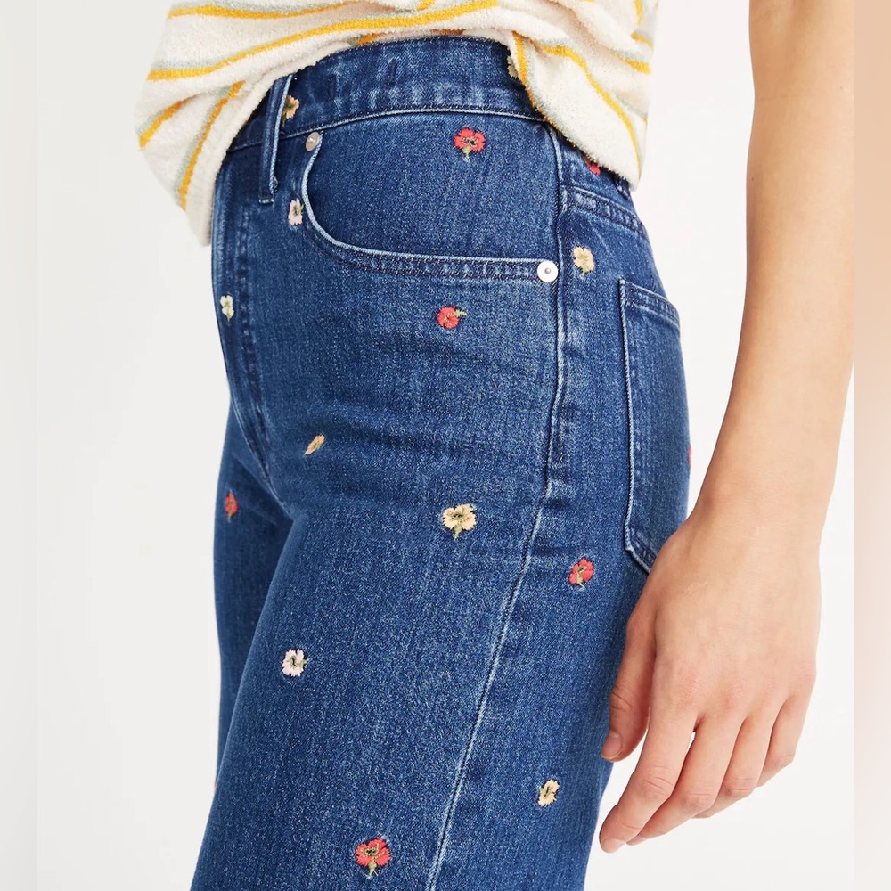 Madewell Confetti Floral Embroidered Jeans